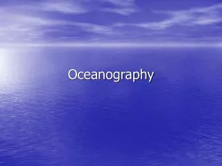 oceanography