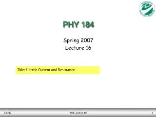 PHY 184