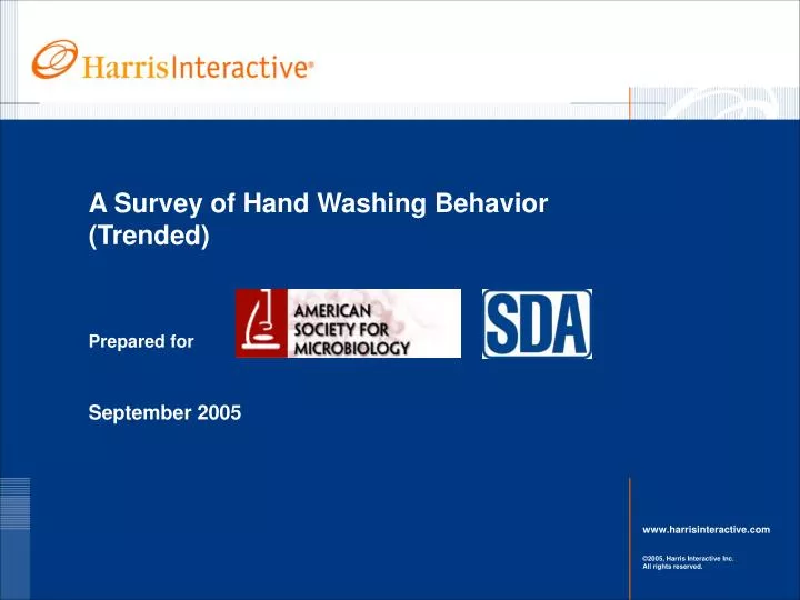 a survey of hand washing behavior trended