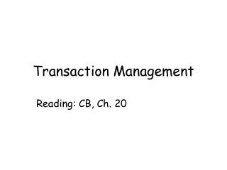 Transaction Management