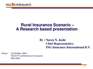Rural Insurance Scenario – A Research based presentation
