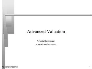 Advanced Valuation