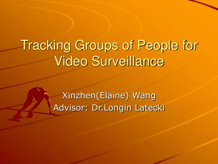 tracking groups of people for video surveillance