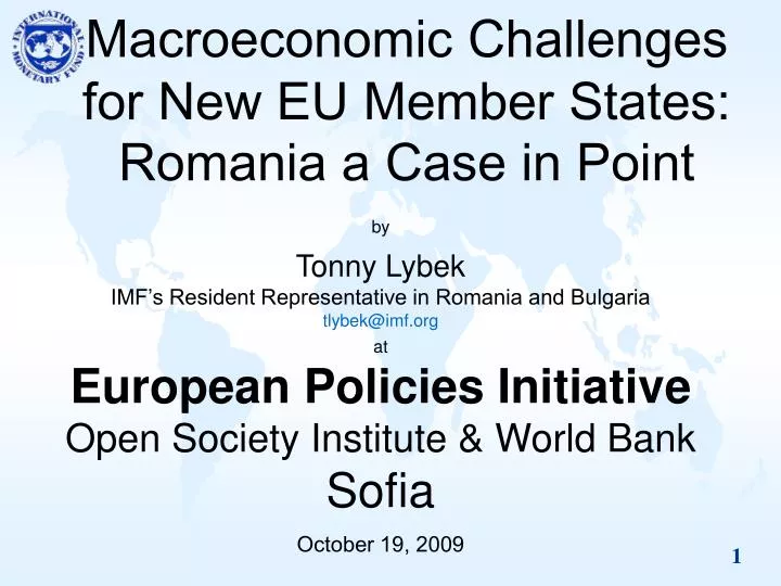 macroeconomic challenges for new eu member states romania a case in point