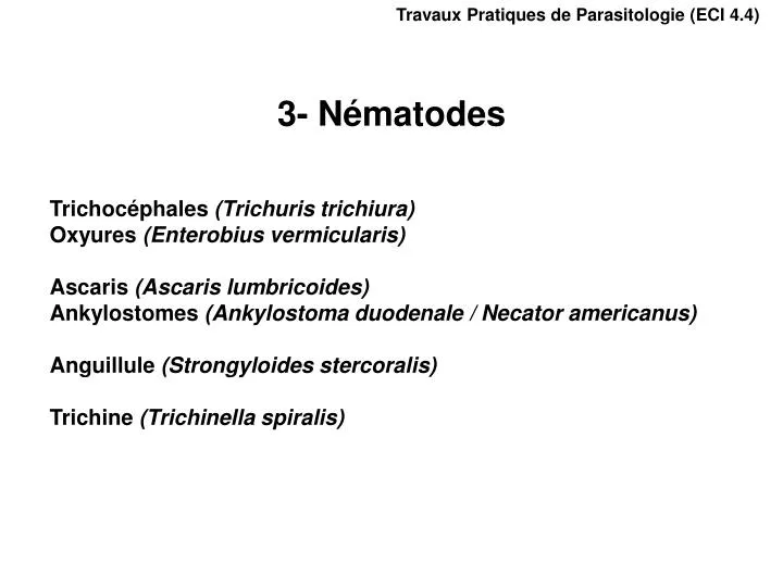 travaux pratiques de parasitologie eci 4 4