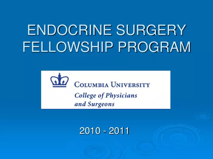 endocrine surgery fellowship program