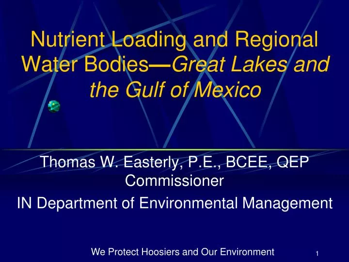 nutrient loading and regional water bodies great lakes and the gulf of mexico