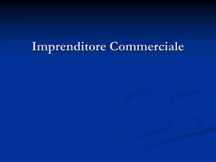 imprenditore commerciale