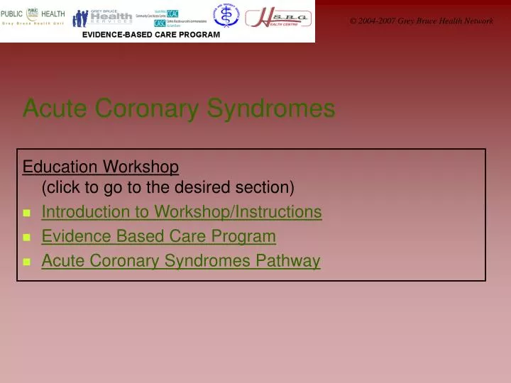 acute coronary syndromes