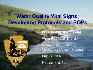 Water Quality Vital Signs: Developing Protocols and SOPs