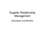 Supplier Relationship Management - slide 1
