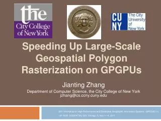 Speeding Up Large-Scale Geospatial Polygon Rasterization on GPGPUs