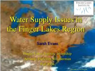 Water Supply Issues in the Finger Lakes Region