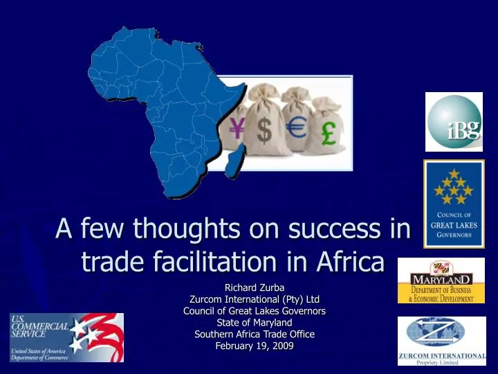 a few thoughts on success in trade facilitation in africa