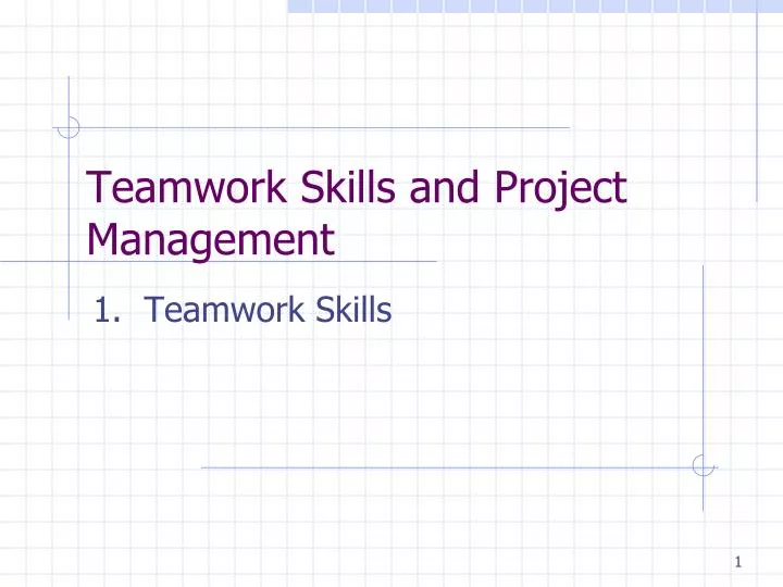 teamwork skills and project management