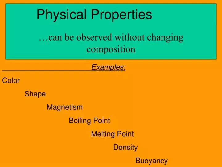 physical properties