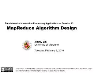 MapReduce Algorithm Design