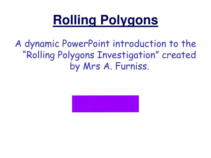rolling polygons