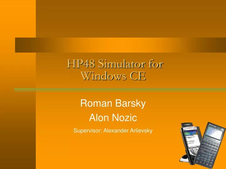 hp48 simulator for windows ce