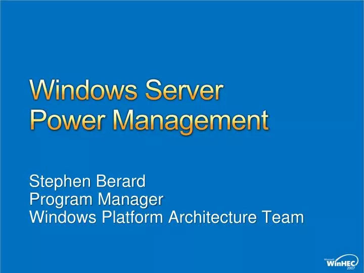 windows server power management