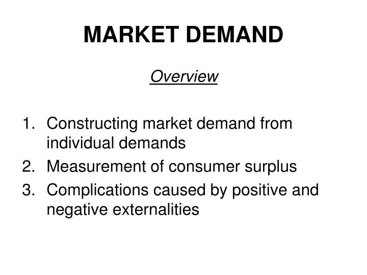 market demand