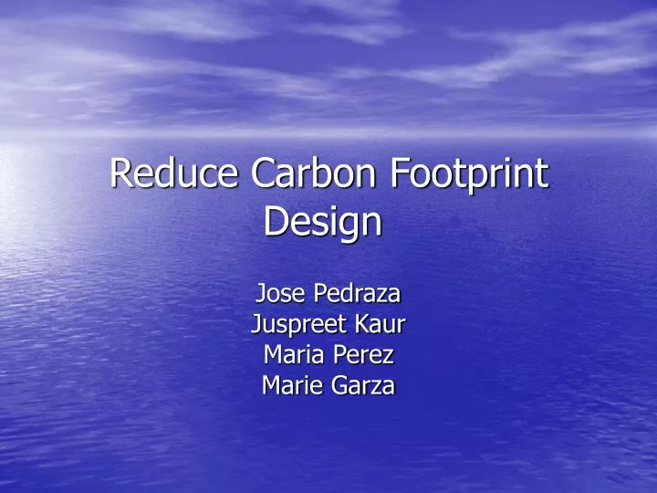 reduce carbon footprint design