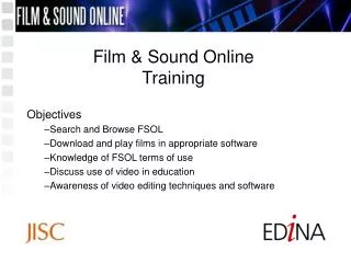 Film &amp; Sound Online Training