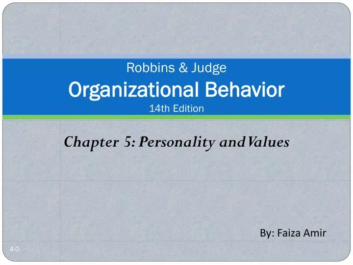 robbins judge organizational behavior 14th edition