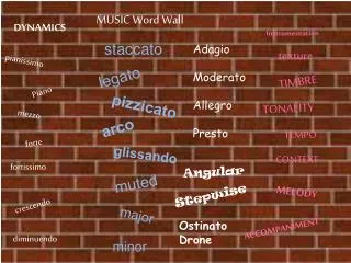 MUSIC Word Wall