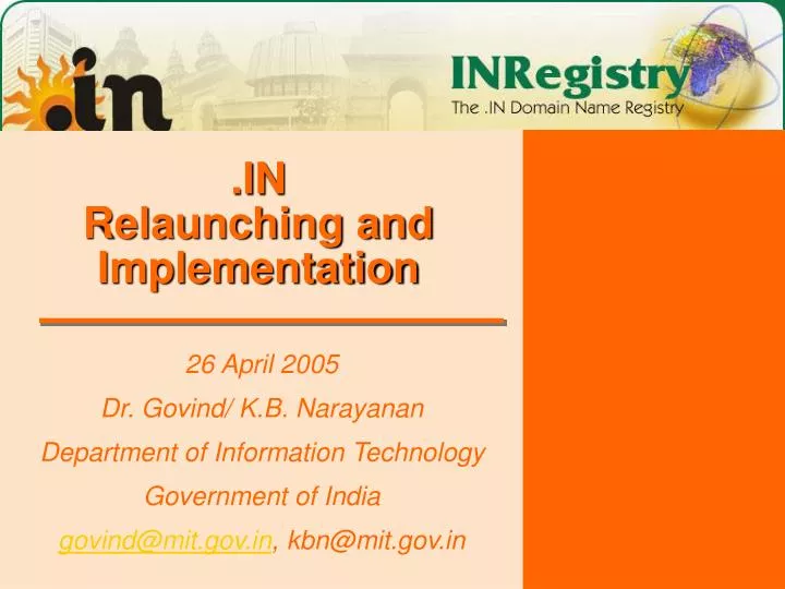 in relaunching and implementation