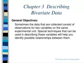 Chapter 3 Describing Bivariate Data
