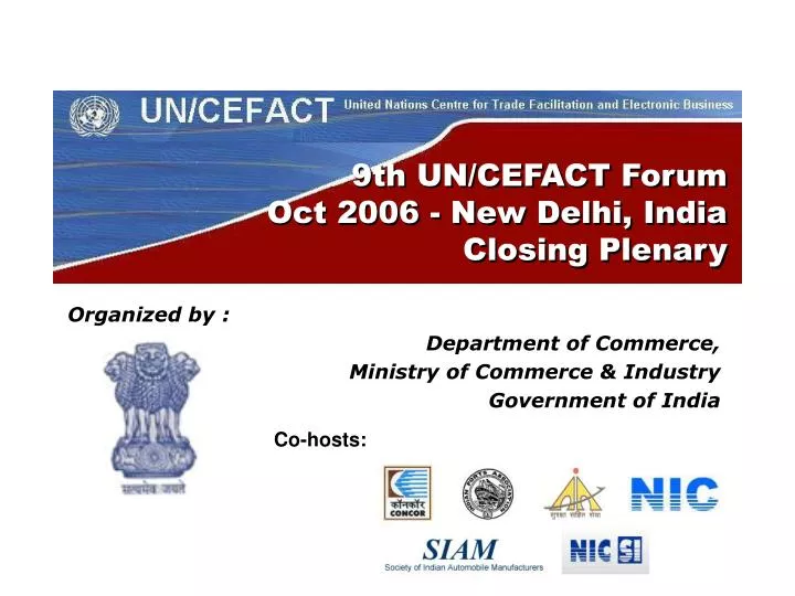 9th un cefact forum oct 2006 new delhi india closing plenary