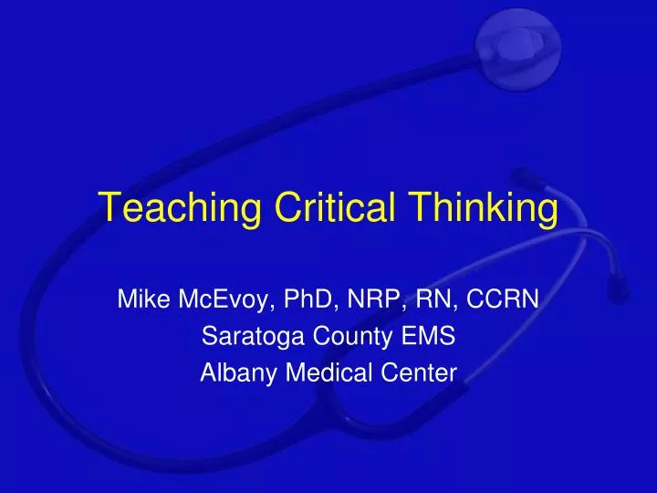 teaching critical thinking