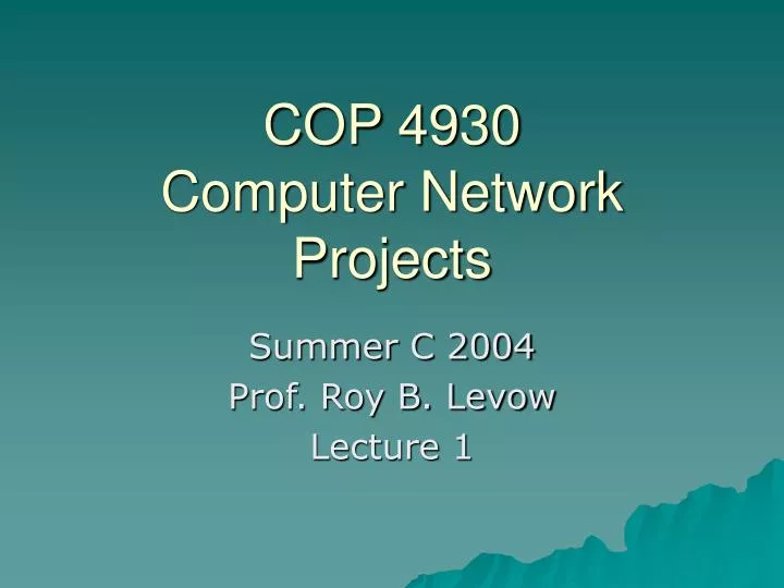 cop 4930 computer network projects