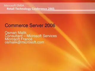 Commerce Server 2006