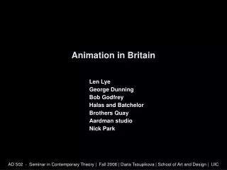 Animation in Britain