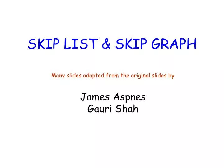 skip list skip graph