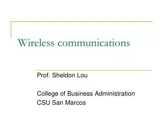 Wireless communications