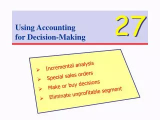 Using Accounting for Decision-Making