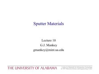 Sputter Materials