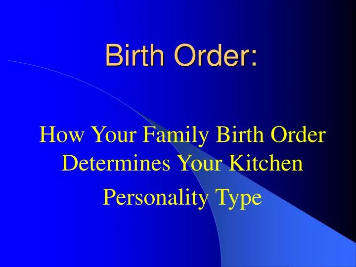 birth order