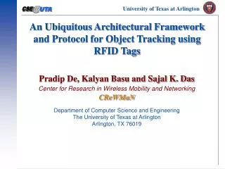 An Ubiquitous Architectural Framework and Protocol for Object Tracking using RFID Tags