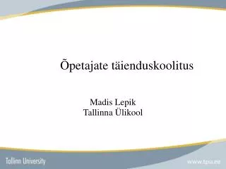 Õpetajate täienduskoolitus