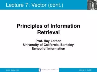 Lecture 7: Vector (cont.)