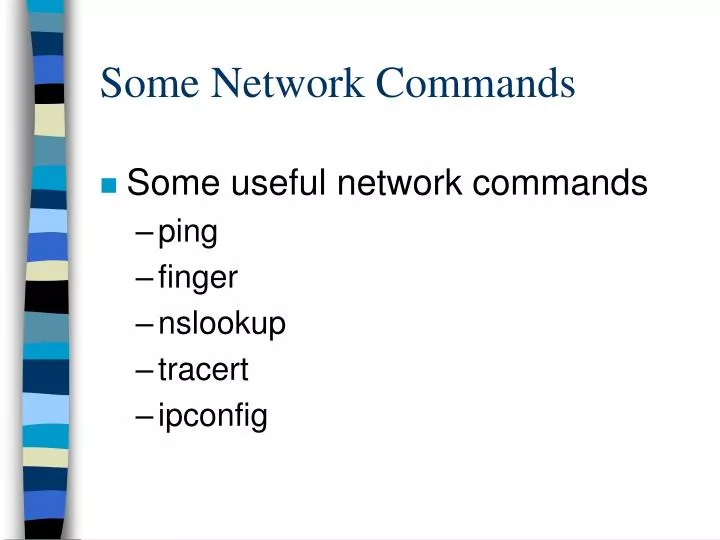 some network commands