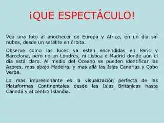 que espect culo