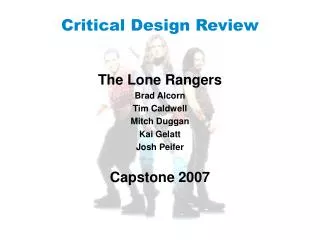 Critical Design Review