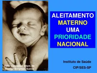 ALEITAMENTO MATERNO UMA PRIORIDADE NACIONAL