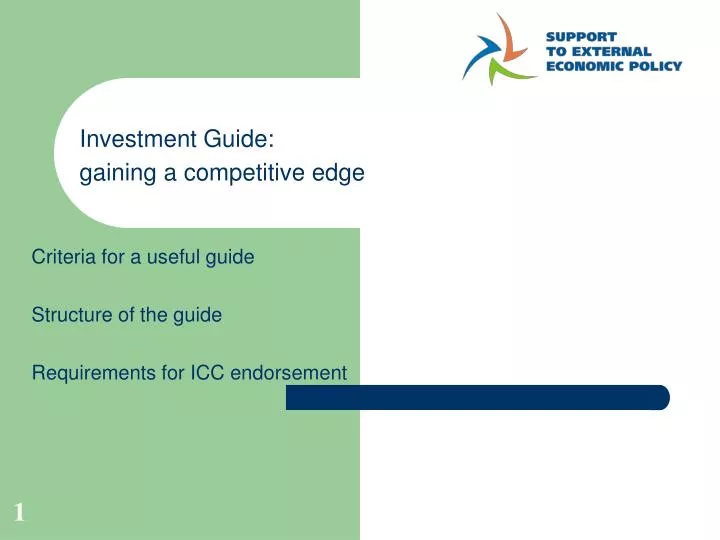 criteria for a useful guide structure of the guide requirements for icc endorsement