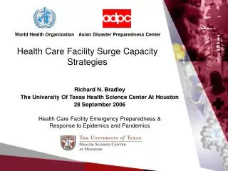 Health Care Facility Surge Capacity Strategies